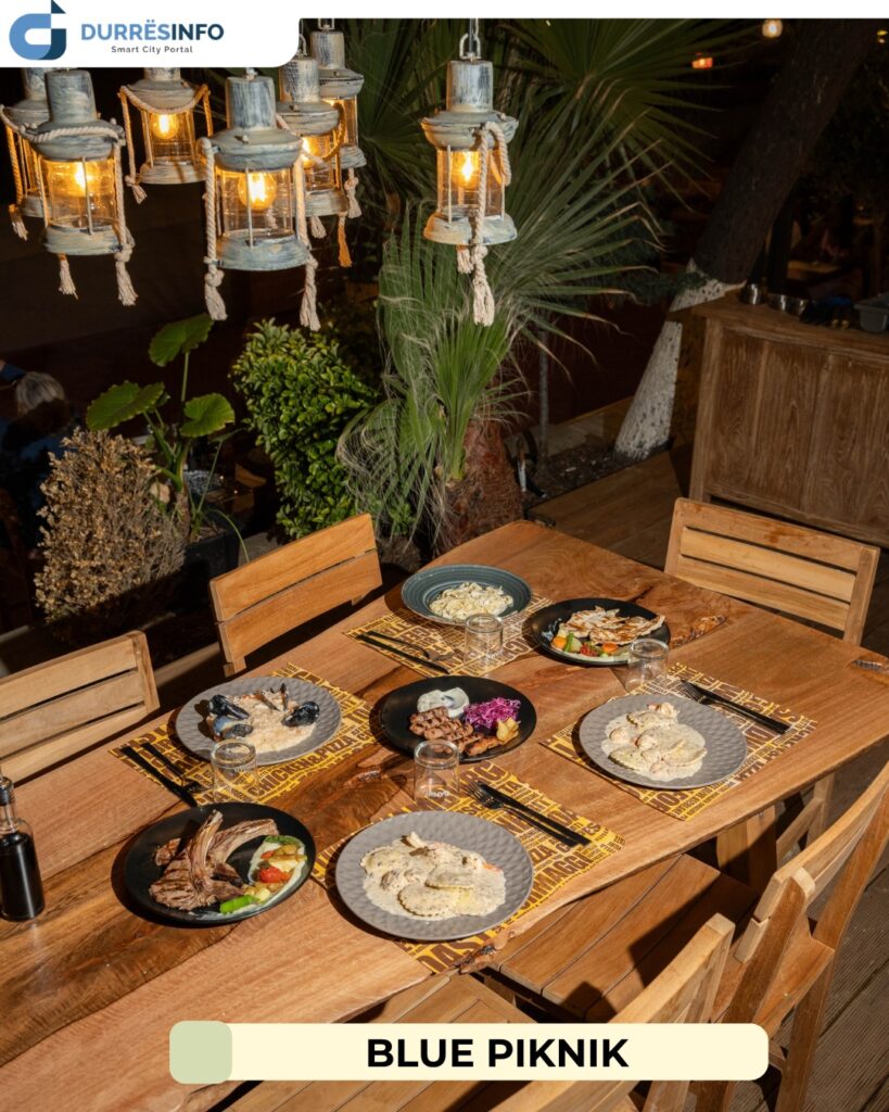 blue piknik restorant golem ushqim zgare durresinfo