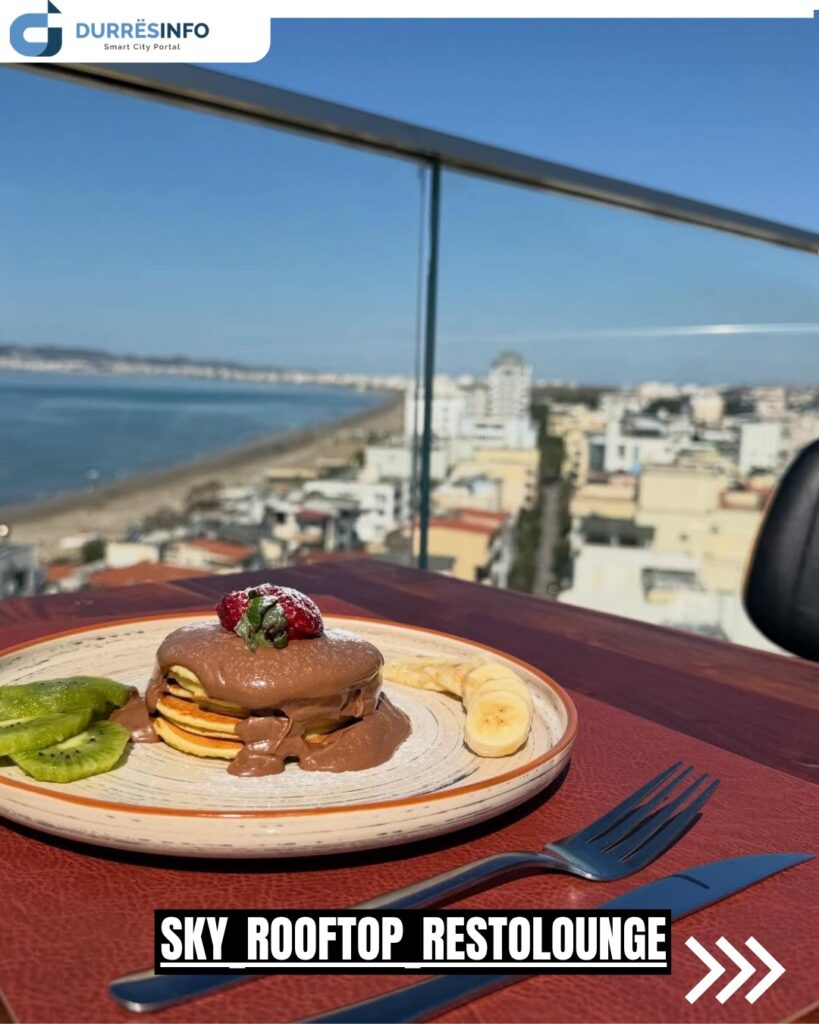 sky rooftop restolounge bizneset e reja ne durres durresinfo